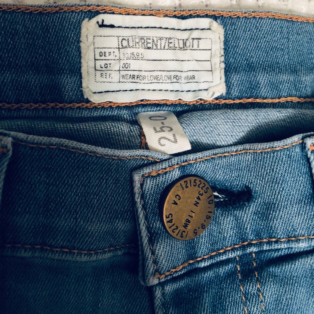Current/Elliott Skinny Blue Jeans